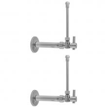 Jaclo 615-2-62-PCH - Quarter Turn Angle Pattern 3/8'' IPS x 3/8'' O.D. Faucet Supply Kit with Conte
