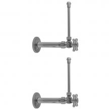 Jaclo 616-4-62-PCH - Quarter Turn Angle Pattern 1/2'' IPS x 3/8'' O.D. Faucet Supply Kit with Conte