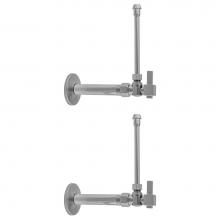 Jaclo 616-6-62-PCH - Quarter Turn Angle Pattern 1/2'' IPS x 3/8'' O.D. Faucet Supply Kit with Squar