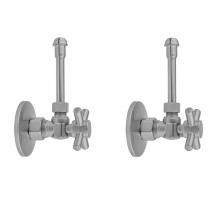 Jaclo 621-4-62-PCH - Quarter Turn Angle Pattern 5/8'' O.D. Compression (Fits 1/2'' Copper) x 3/8&ap