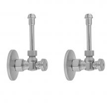 Jaclo 621-8-62-PCH - Quarter Turn Angle Pattern 5/8'' O.D. Compression (Fits 1/2'' Copper) x 3/8&ap