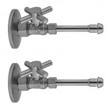 Jaclo 622-4-62-PCH - Quarter Turn Straight Pattern 5/8'' O.D. Compression (Fits 1/2'' Copper) x 3/8