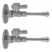 Jaclo 622-6-62-PCH - Quarter Turn Straight Pattern 5/8'' O.D. Compression (Fits 1/2'' Copper) x 3/8