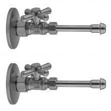 Jaclo 622-62-PCH - Quarter Turn Straight Pattern 5/8'' O.D. Compression (Fits 1/2'' Copper) x 3/8