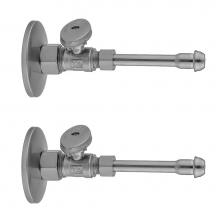 Jaclo 622-8-62-PCH - Quarter Turn Straight Pattern 5/8'' O.D. Compression (Fits 1/2'' Copper) x 3/8