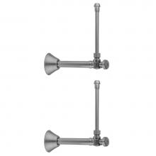 Jaclo 629-8-62-PCH - Quarter Turn Angle Pattern 1/2'' Copper (Sweat Fit) x 3/8'' O.D. Faucet Supply