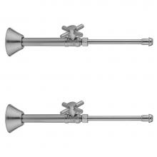 Jaclo 631-4-62-PCH - Quarter Turn Straight Pattern 1/2'' Copper (Sweat Fit) x 3/8'' O.D. Faucet Sup