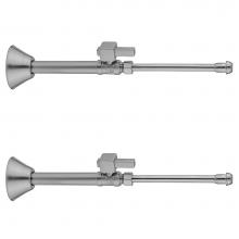 Jaclo 631-6-62-PCH - Quarter Turn Straight Pattern 1/2'' Copper (Sweat Fit) x 3/8'' O.D. Faucet Sup