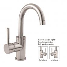 Jaclo 6677-812-PCH - Uptown Contempo Single Hole Faucet with Push Top Drain