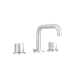 Jaclo 7772-T672-0.5-PCH - Downtown Contempo Slim Faucet with Round Escutcheons & Thumb Handles- 0.5 GPM