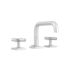 Jaclo 7773-TSQ461-PCH - Downtown Contempo Slim Faucet with Square Escutcheons & Contempo Slim Cross Handles