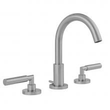 Jaclo 8880-T459-PCH - Uptown Contempo Faucet with Round Escutcheons & Contempo Hub Base Lever Handles