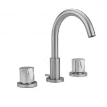 Jaclo 8880-T672-1.2-PCH - Uptown Contempo Faucet with Round Escutcheons & Thumb Handles -1.2 GPM
