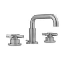 Jaclo 8882-T630-1.2-PCH - Downtown  Contempo Faucet with Round Escutcheons & Low Contempo Cross Handles -1.2 GPM