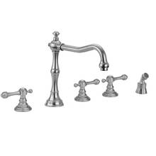 Jaclo 9930-T692-A-TRIM-PCH - Roaring 20's Roman Tub Set with Majesty Lever Handles and Angled Handshower