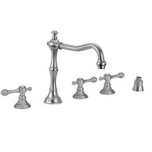 Jaclo 9930-T692-S-TRIM-PCH - Roaring 20's Roman Tub Set with Majesty Lever Handles and Straight Handshower