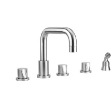 Jaclo 9982-T672-A-TRIM-PCH - Contempo Downtown Roman Tub Set with Thumb Handles and Angled Handshower Holder