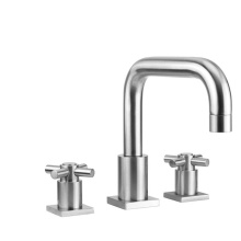 Jaclo 9983-SQC-TRIM-PCH - Contempo Downtown Roman Tub Set with Contempo Cross Handles and Square Escutcheons