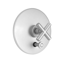Jaclo A863-TRIM-PCH - Round Plate With Contempo Slim Cross Trim For  Pressure Balance Cycling Valve With Built-in Divert