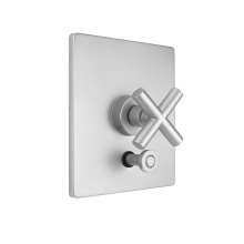 Jaclo A963-TRIM-PCH - Rectangle Plate With Contempo Slim Cross Trim For  Pressure Balance Cycling Valve With Built-in Di