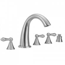 Jaclo 6960-T646-S-TRIM-PCH - Cranford Roman Tub Set with Regency Lever Handles and Straight Handshower Mount