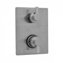Jaclo T7534-TRIM-PCH - Rectangle Plate with Contempo Short Peg Thermostatic Valve with Contempo Short Peg Built-in 2-Way