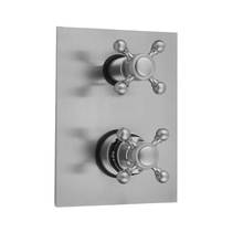 Jaclo T8757-TRIM-PCH - Rectangle Plate with Ball Cross Thermostatic Valve with Ball Cross Built-in 2-Way Or 3-Way Diverte