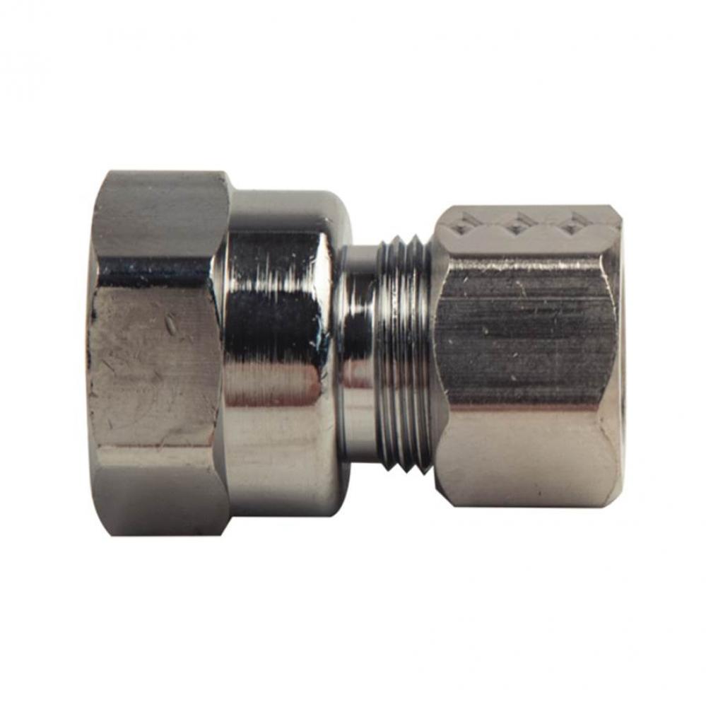 COMPRESSION FEMALE ADAPTOR, 3/8'' OD TUBE, DRILL THROUGH (NO TUBE STOP) X 3/8'&apos