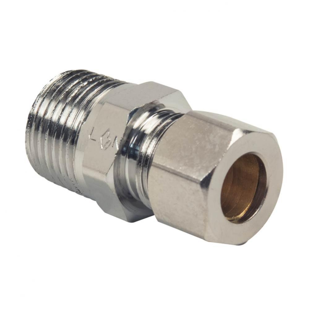Brass Fitting - Comp X Mip Union 3/8'' Od Tube X 3/8'' Mip, Chrome