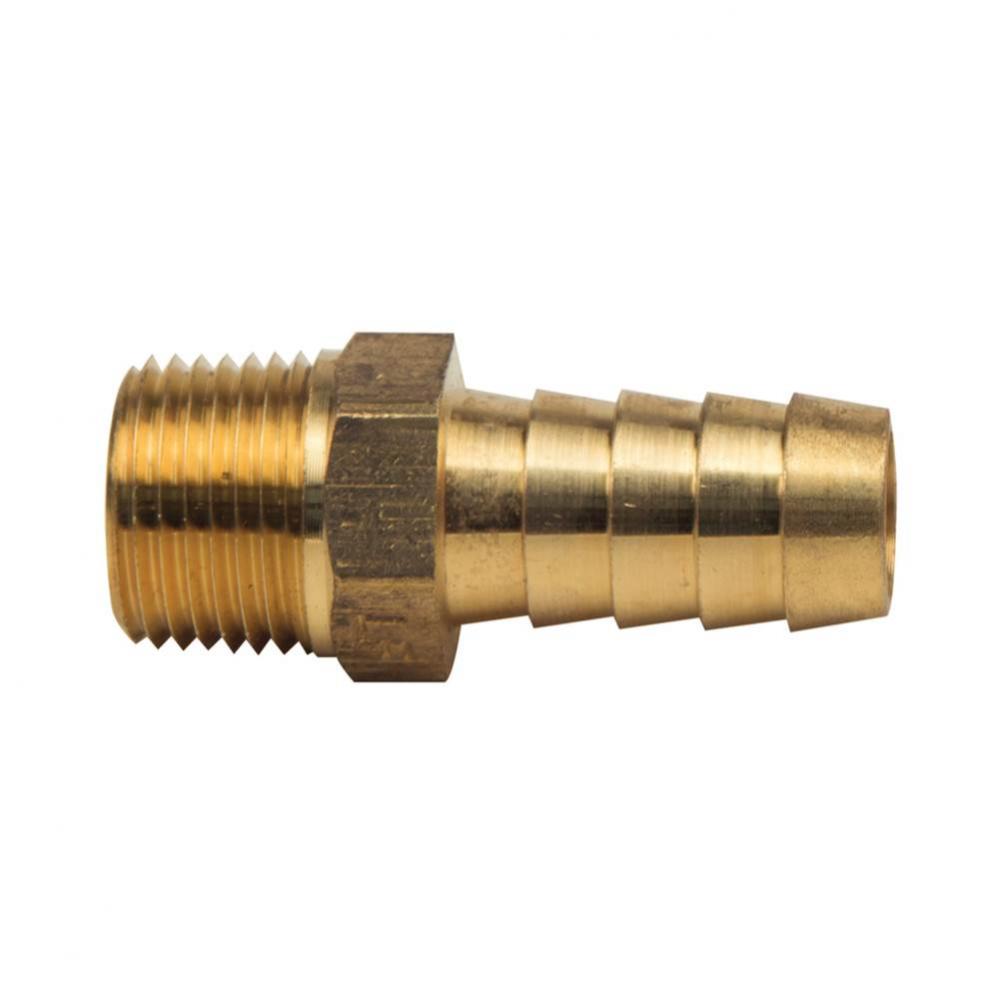 MALE HOSE BARB ADAPTOR, 3/16'' ID HOSE BARB X 1/4'' MIP