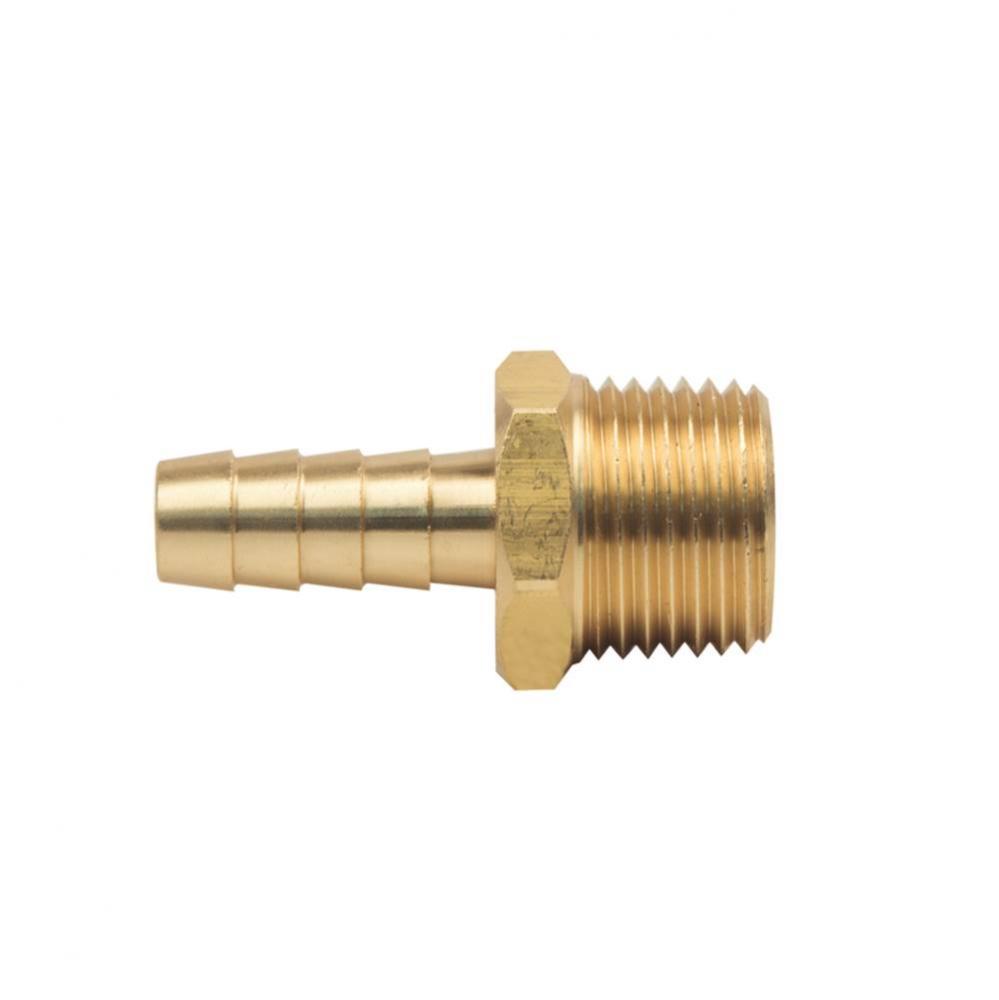 Male Hose Barb Adaptor, 3/8'' Id Hose Barb X 1/2'' Mip