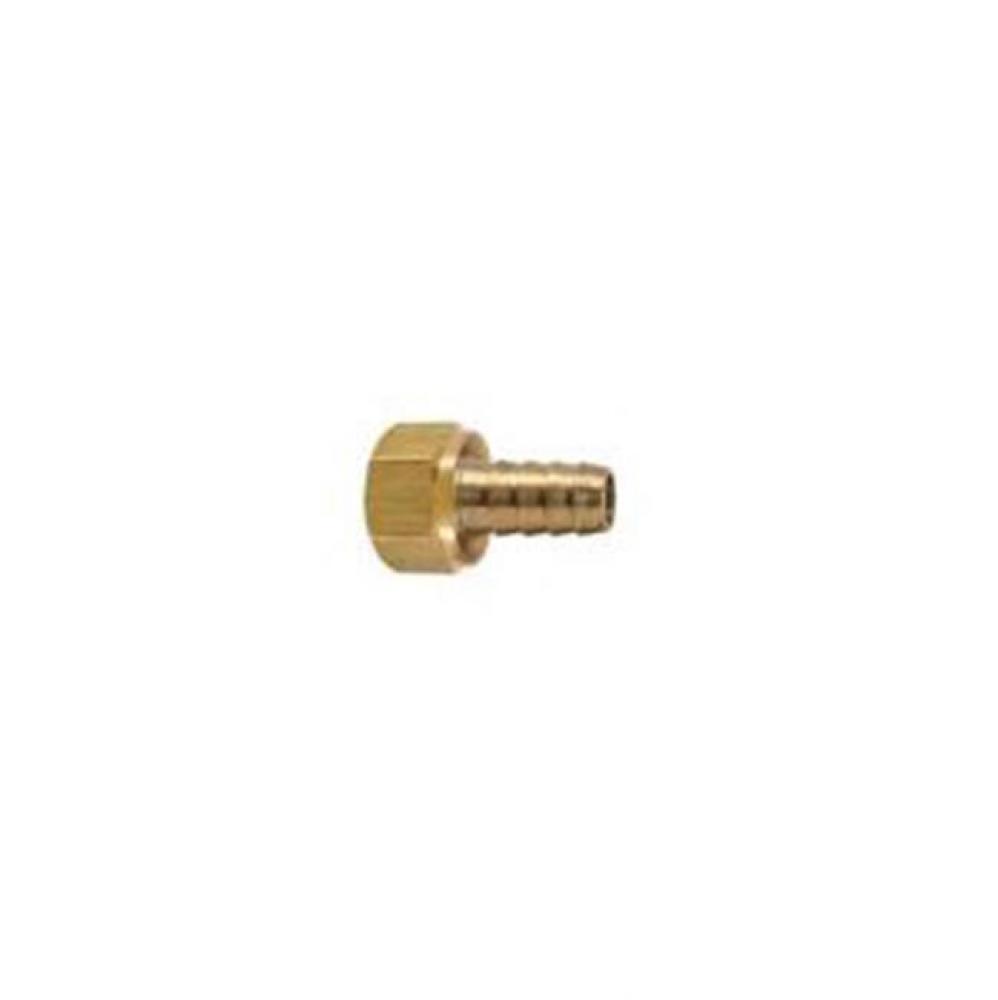 FEMALE FLARE HOSE BARB ADAPTOR WITH SWIVEL , 1/4'' ID HOSE BARB X 1/4'' FEMALE