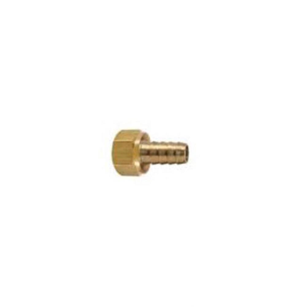 FEMALE FLARE HOSE BARB ADAPTOR WITH SWIVEL , 1/4'' ID HOSE BARB X 1/4'' FEMALE