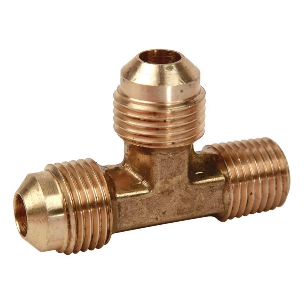 FLARE MALE TEE ADAPTOR (MIP ON RUN), 1/4'' OD TUBE X 1/8'' MIP X 1/4'&apo