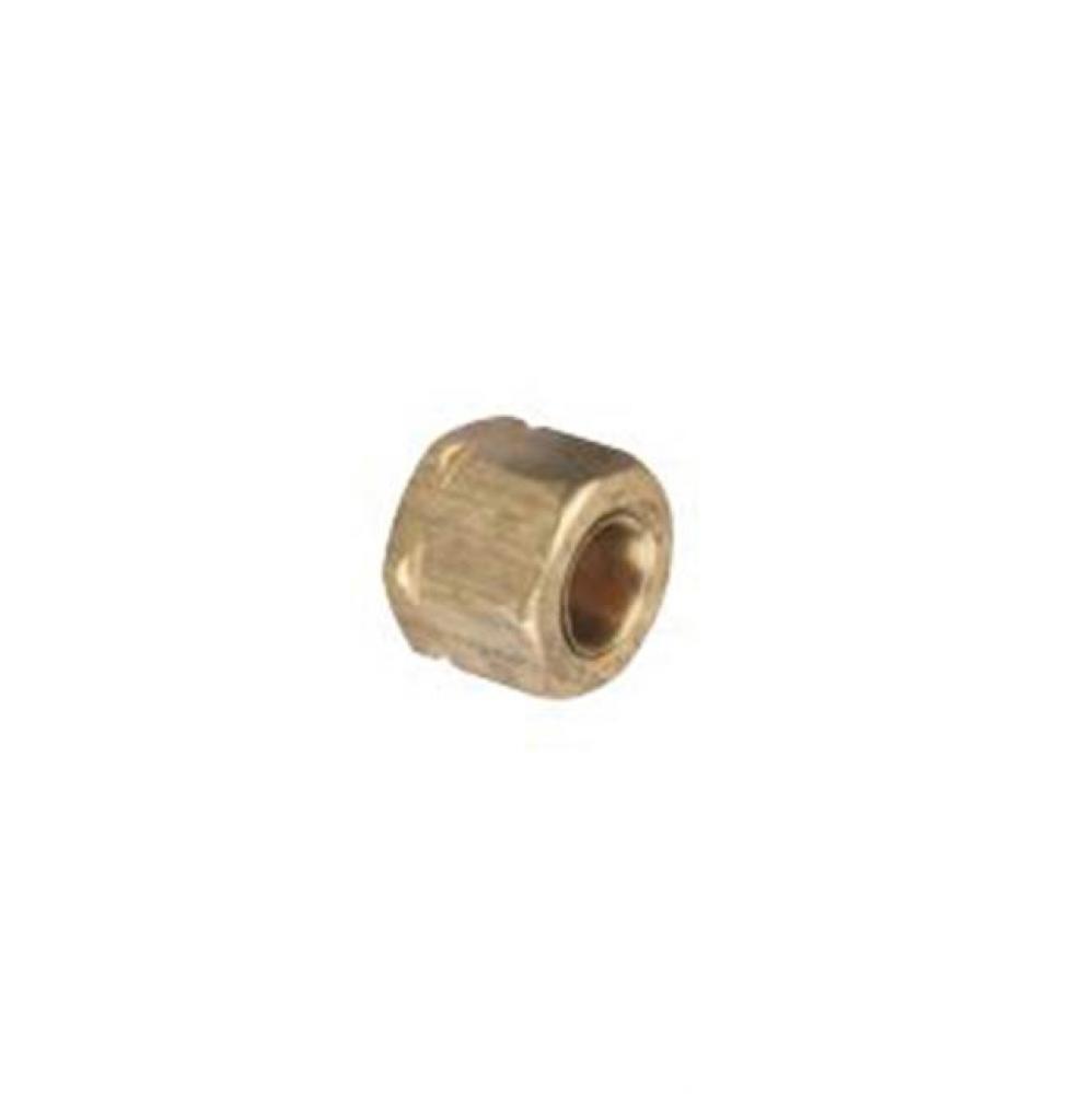 COMPRESSION NUT WITH CAPTIVE BRASS SLEEVE , 1/8'' OD TUBE