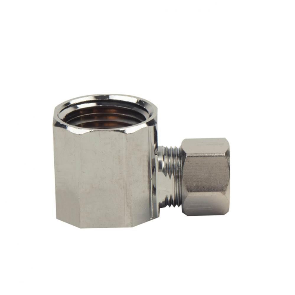 Brass Fitting - Comp X Fip Elbow 3/8'' Od Tube X 1/2'' Fip, Chrome