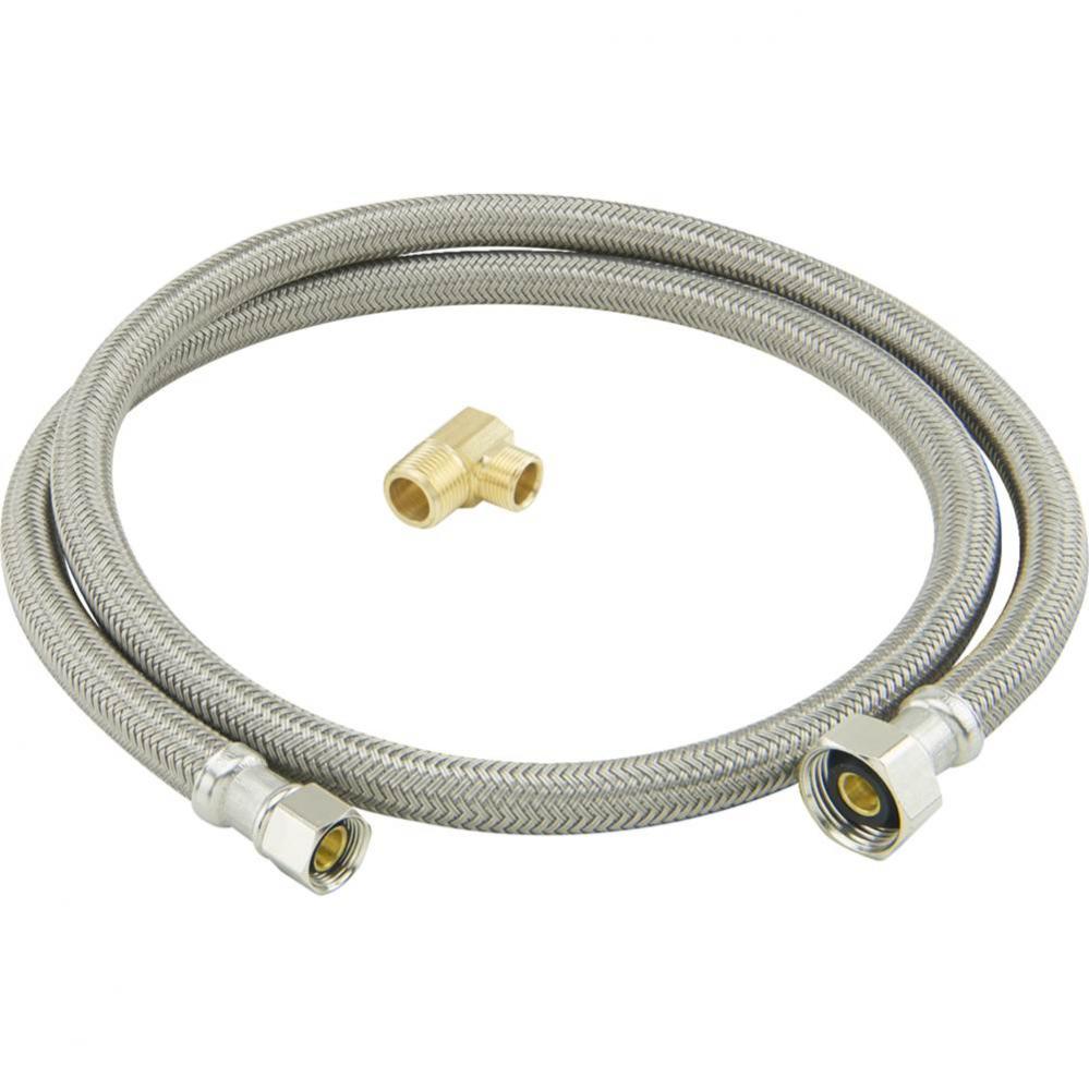 Poly Brd Dishwasher Conn. - 1/2'' Fip X 3/8'' Comp W/ 3/8'' Mip Elbo