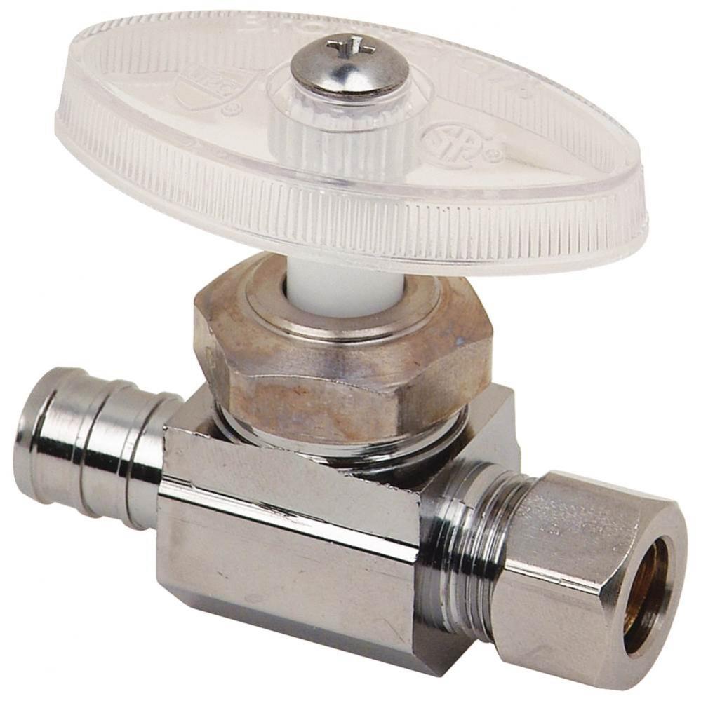 Multi-Turn Supply Stop - Straight - 1/2'' Nom Barb X 1/4'' Od Comp