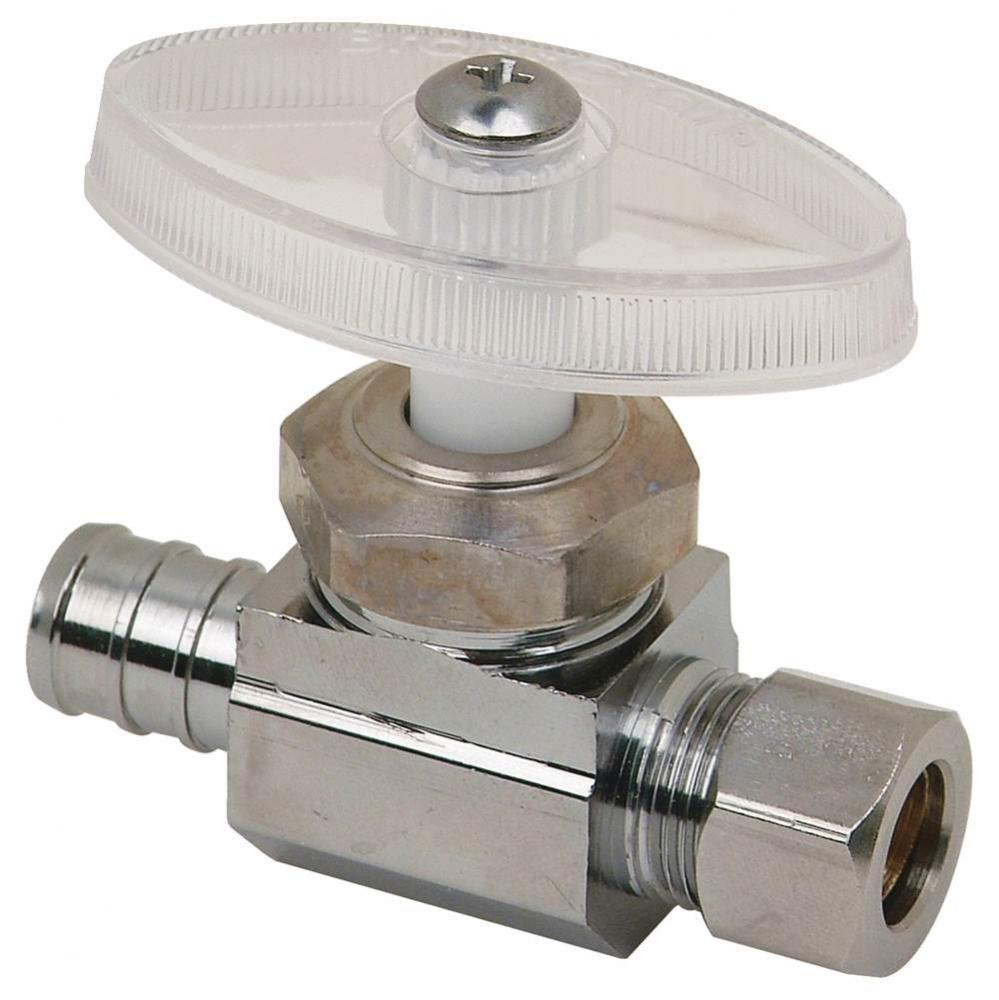 Multi-Turn Supply Stop - Straight - 1/2'' Nom Barb X 3/8'' Od Comp