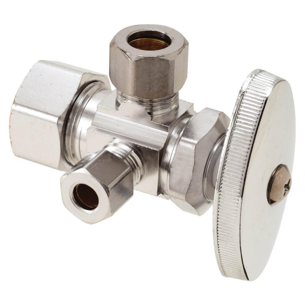 Mt Dual Outlet Stop - 1/2'' Nom Comp X 3/8'' Od Comp X 1/4'' Od Comp