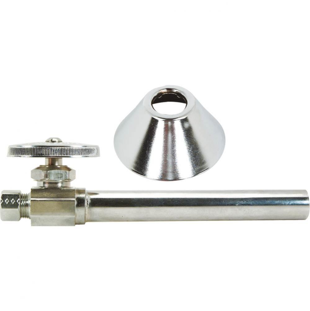 Mt Stop - Straight - 1/2'' Nom Sweat X 3/8'' Od Comp W/ Bell Escutcheon