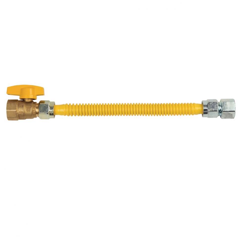 Css Gas Conn 5/8'' Od X 3/4'' Fip X 3/4'' Fip Ball Valve X 12'&
