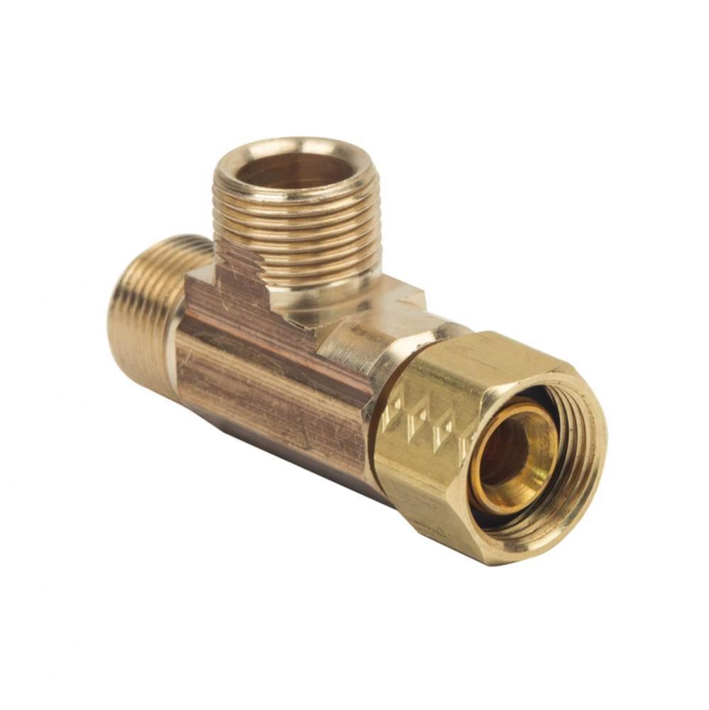 Brass Fitting - Comp Fem Tee Adaptors (Fip On Branch) 3/8'' Od X 3/8'' Od Comp