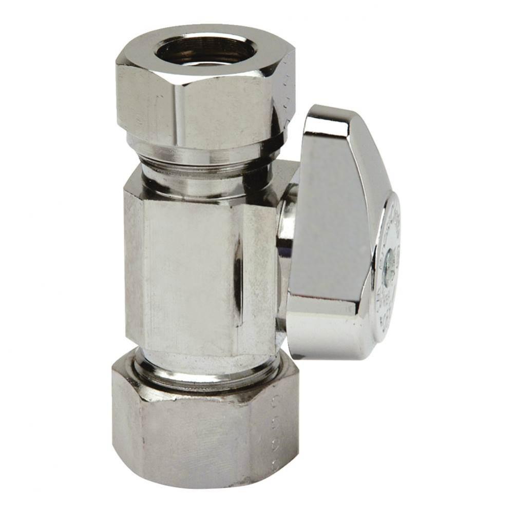 1/4 Turn Supply Stop - Straight - 1/2'' Nom Comp X 7/16'' And 1/2''