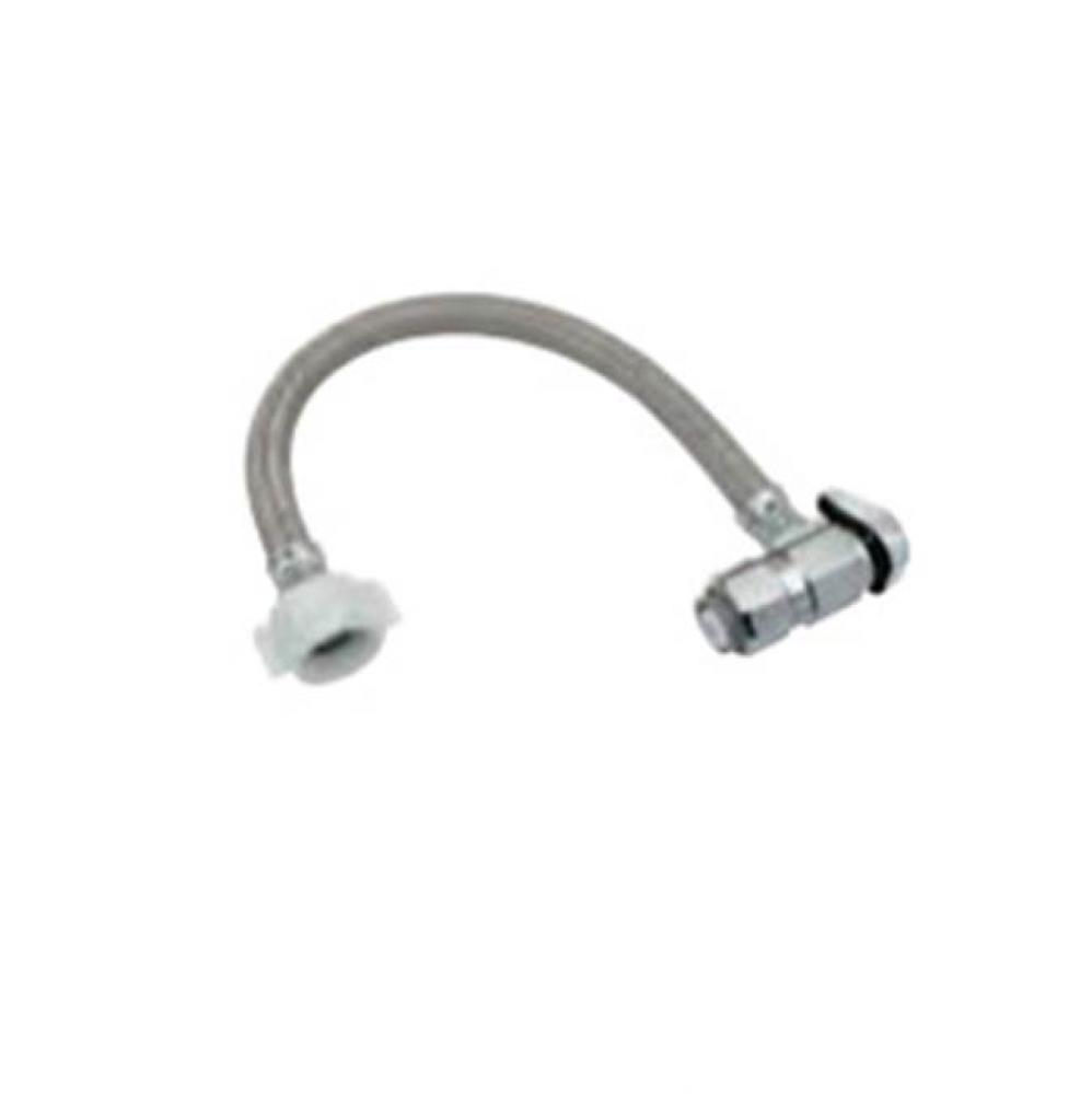 Toilet 1/4 Trn One-Pc Supply - Strt/Poly Brd Conn. - 1/2'' Nom Pc X 7/8'' Ball