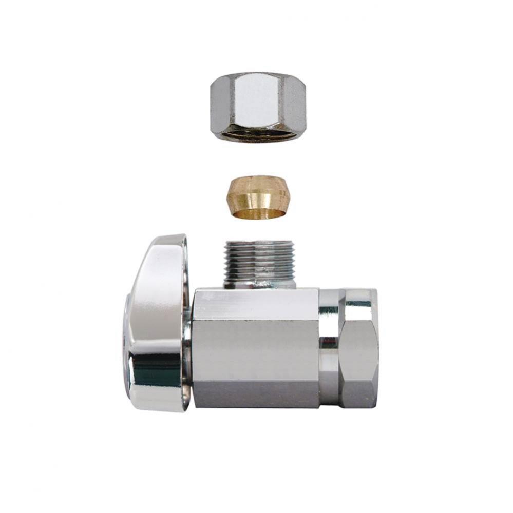 1/4 Turn Supply Stop - Angle - 1/2'' Fip X 3/8'' Od Comp