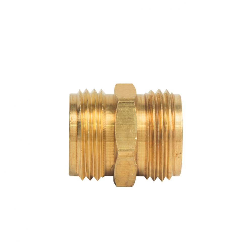 Male Hose Union, 3/4'' Male Hose Thread, Both Ends