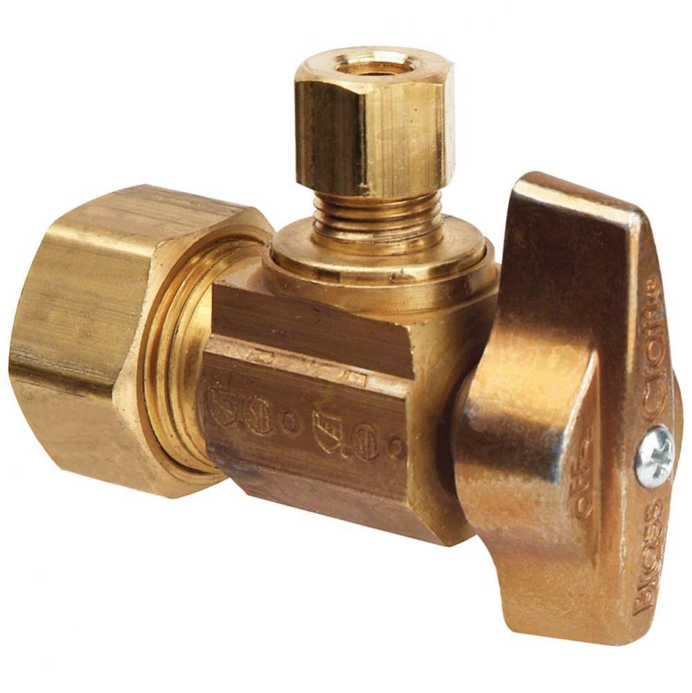 1/4 Turn Ball Supply Stop - Angle - 1/2'' Nom Comp X 1/4'' Od Comp