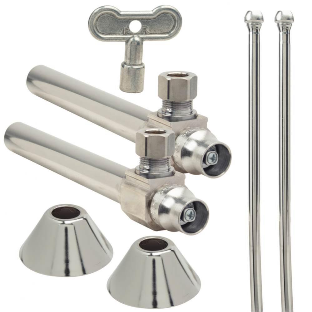 1/4 Turn Ball Sup. Stop W/ Loose Key - Ang - 1/2'' Nom Sweat X 3/8'' Od Comp X