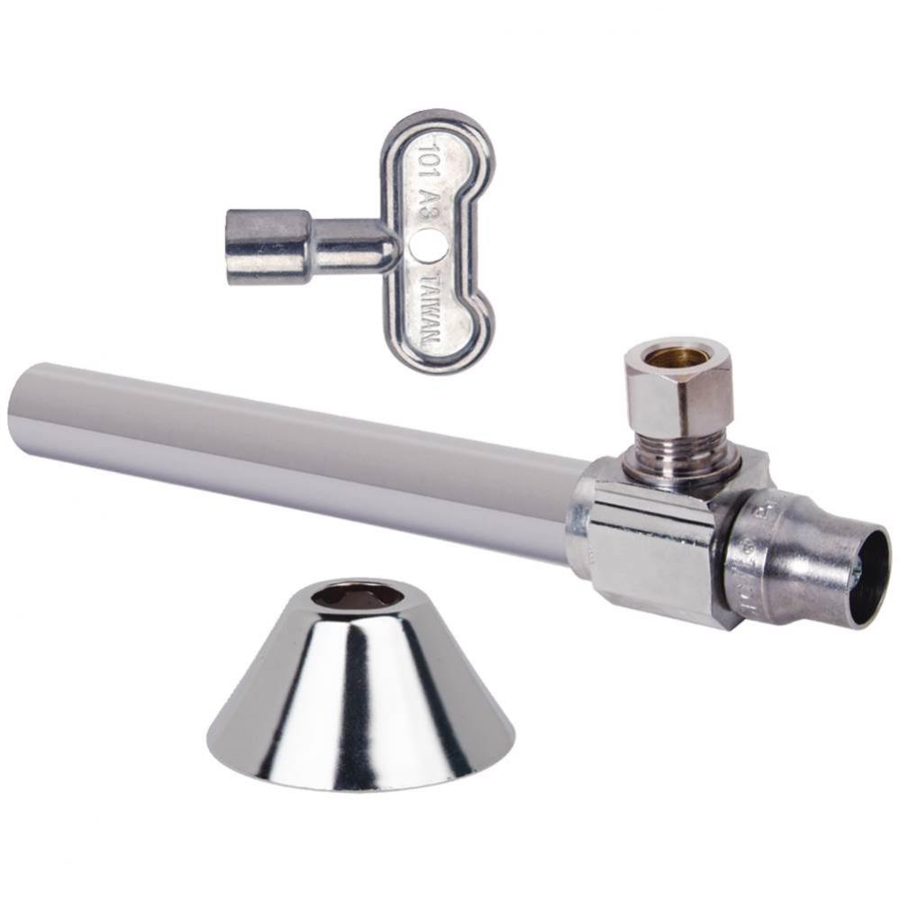 1/4 Turn Ball Sup. Stop W/ Loose Key - Ang - 1/2'' Nom Sweat X 3/8'' Od Comp W